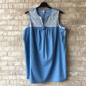 Old Navy Sleeveless Embroidered Dress Size XXL 🌸